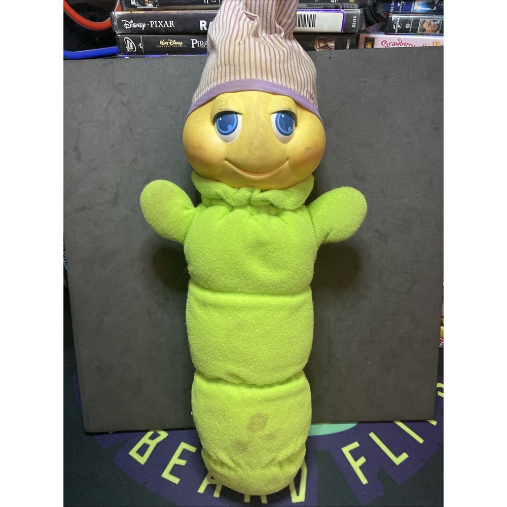 🐛Vintage Hasbro  GLO WORM ORIGINAL 1982  - 13" Plush Toy - No Guts No Glow
